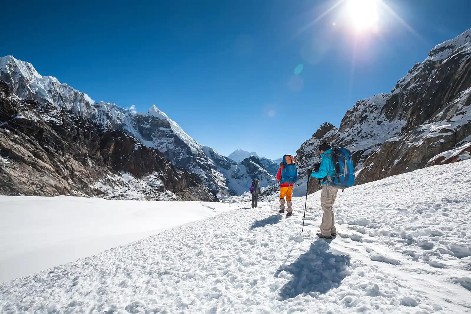 Trekker Going to Everest Base Camp Trek in January