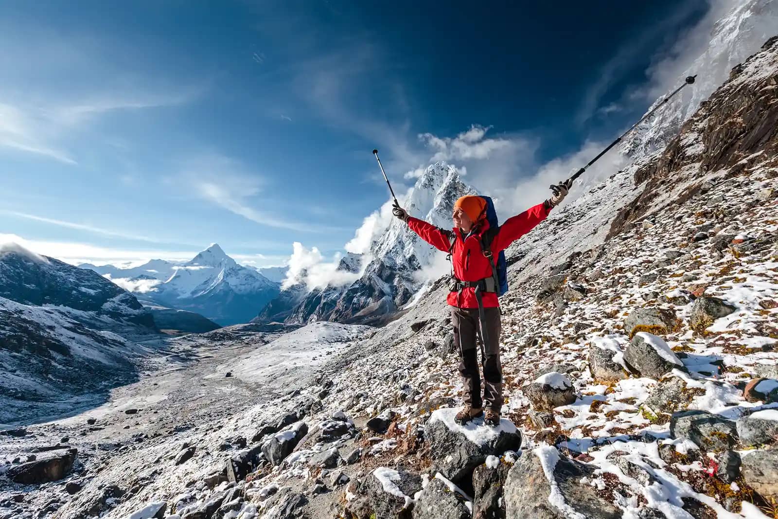 Solo Trekker during Everest Base Camp Trek in September