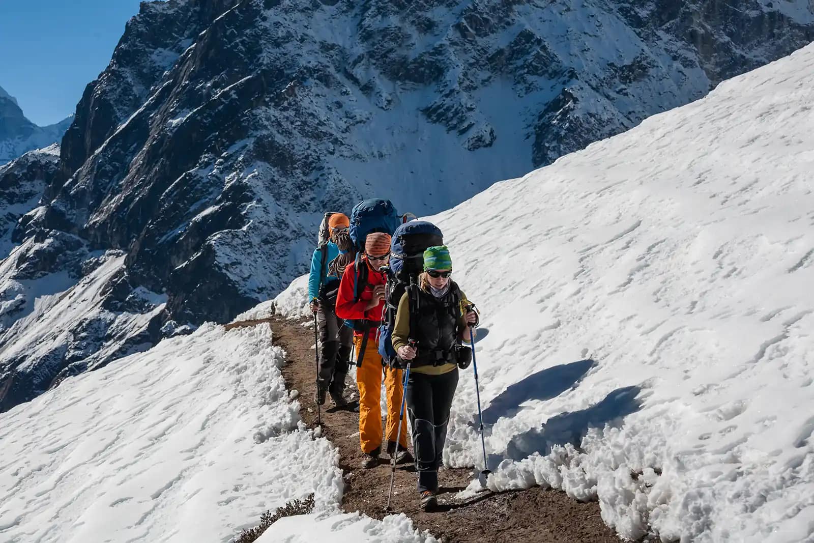 Trekkers doing Everest Base Camp in February